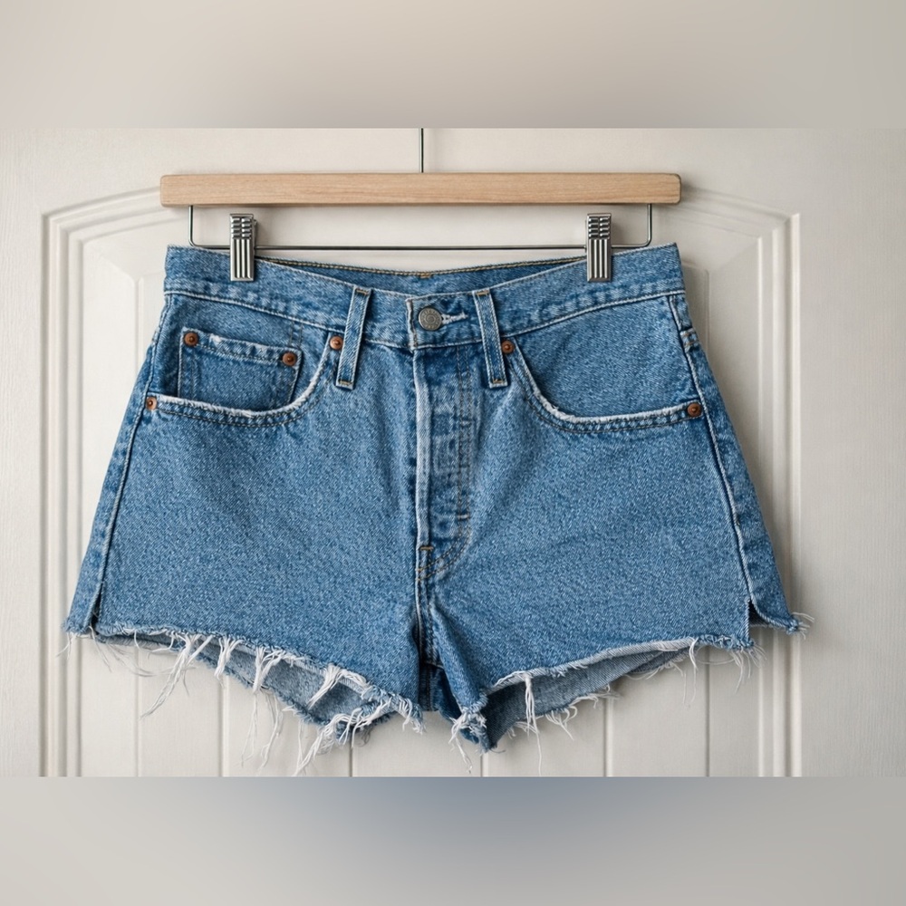Levi’s Premium 501 Cutoff Denim Shorts Blue W26